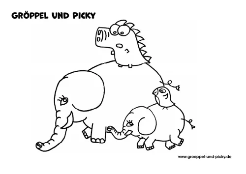 Vorschau: Gröppel und Picky mit Elefanten