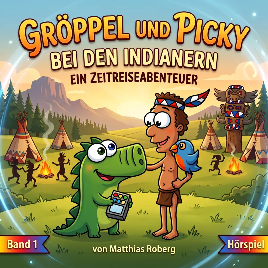 Cover des Hörbuchs Gröppel und Picky bei den Indianern